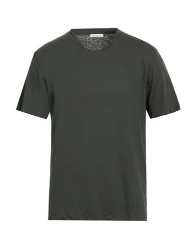 Boglioli Man T-shirt Dark Green Size Xxl Cotton, Linen