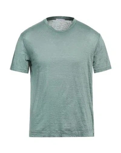 Boglioli Man T-shirt Green Size 3xl Linen In Green