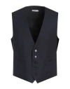 Boglioli Man Tailored Vest Midnight Blue Size 50 Virgin Wool