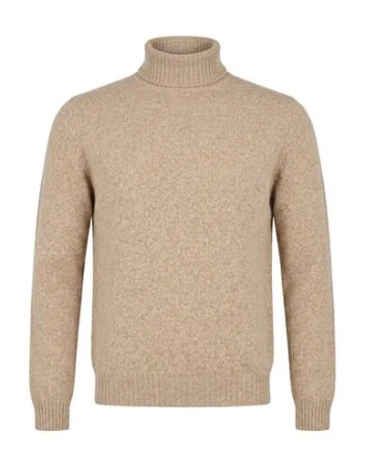 Boglioli Man Turtleneck Beige Size S Wool, Cashmere In Multi