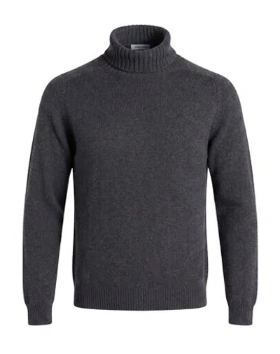 Boglioli Man Turtleneck Charcoal Size L Cashmere In Grey