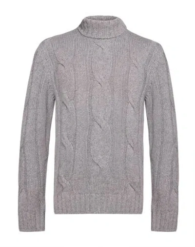 Boglioli Man Turtleneck Grey Size Xl Cashmere In Gray