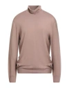 Boglioli Man Turtleneck Light Brown Size Xxl Virgin Wool In Sand