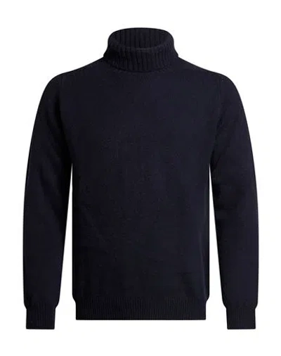 Boglioli Man Turtleneck Midnight Blue Size S Cashmere