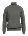 Boglioli Man Turtleneck Military Green Size Xxl Wool, Cashmere In Gray