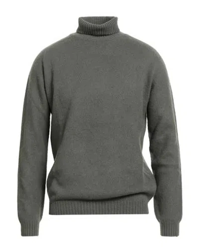 Boglioli Man Turtleneck Military Green Size Xxl Wool, Cashmere