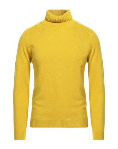 Boglioli Man Turtleneck Mustard Size Xxl Cashmere In Yellow