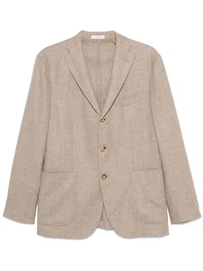Boglioli Single-breasted Blazer In Nude