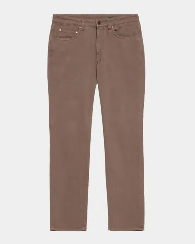 Boglioli Men & Apos;s Comfort Soft Five-pocket Pants In Brown