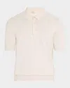 Boglioli Men's Garment-washed Cotton Polo Shirt In Beige