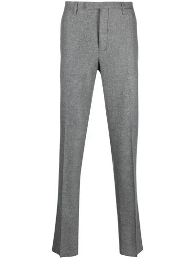 Boglioli Men's Grey Virgin Wool Tailored Trousers For Fw23 In Blue