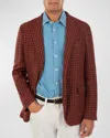 Boglioli Men's Linen Gingham Sport Coat In Red