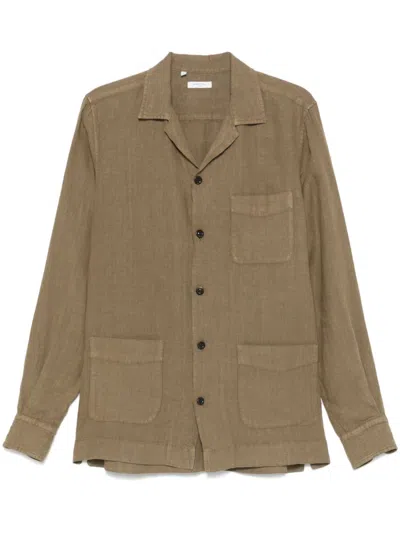 Boglioli Men's Linen Overshirt Jacket In Pattern