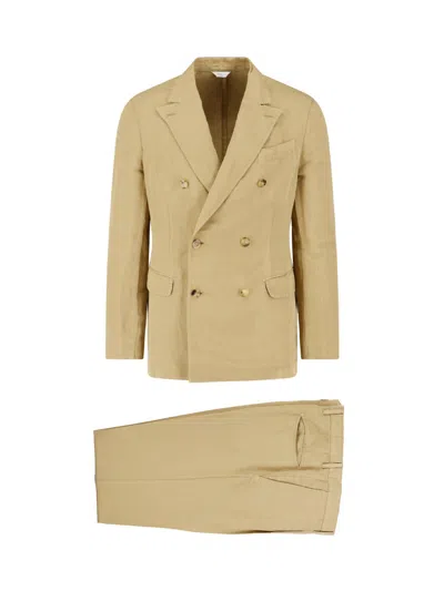 Boglioli Men's Linen-cotton Dress With Light, Natural Texture In Sand