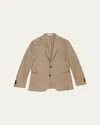 Boglioli Single-breasted Blazer In Brown
