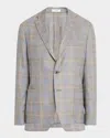 Boglioli Men's Prince Of Wales Window Pane Jacket In Prince Of Wales