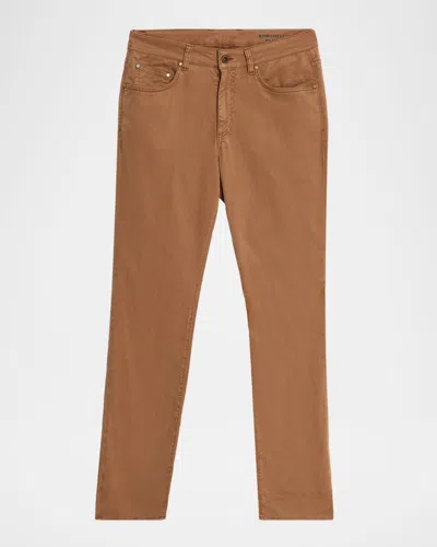 Boglioli Men's Slim Straight-leg Cotton-blend Five-pocket Pants In Multi