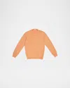 Boglioli Men's Virgin Wool Solid Crewneck Sweater In Orange