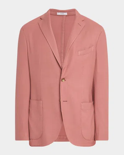 BOGLIOLI MEN'S WOOL HOPSACK JERSEY SINGLE-BREASTED SPORT COAT