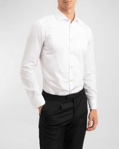 Boglioli Spread-collar Cotton Shirt In White