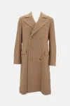 Boglioli Long Wool Blend Coat Made In Brown