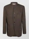 Boglioli Single-breasted Coffee-colored Linen Blazer In Brown