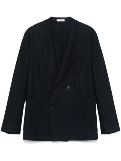 BOGLIOLI BOGLIOLI MIDNIGHT BLUE DOUBLE-BREASTED JACKET