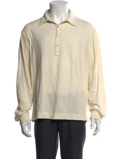 Pre-owned Boglioli Mock Neck Long Sleeve Polo Sweater In Neutral