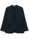 Boglioli Single-breasted Twill Blazer In Navy Blue