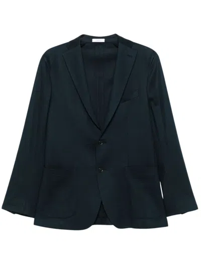 BOGLIOLI NAVY BLUE COTTON JACKET