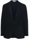 Boglioli Single-breasted Twill Blazer In Blue