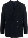 Boglioli Double-breasted Buttoned Blazer In Navy Blue