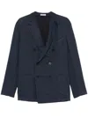 Boglioli Navy Blue Double-breasted Cotton Jacket