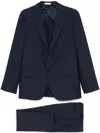 Boglioli Striped Double-breasted Virgin Wool Suit In Blue