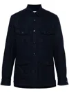 Boglioli Wool Shirt Jacket In Navy Blue