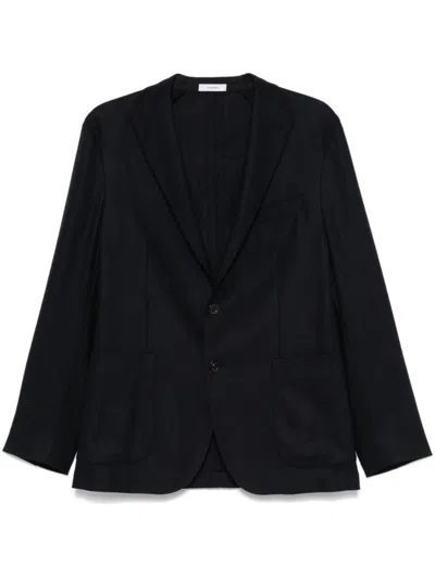 BOGLIOLI NAVY BLUE SINGLE BREASTED BLAZER