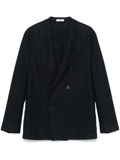 BOGLIOLI NAVY BLUE SINGLE BREASTED BLAZER