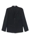Boglioli Linen Single-breasted Jacket In Black