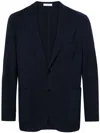 Boglioli Single-breasted Virgin Wool Blazer In Blue