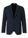 Boglioli Notched-lapel Single-breasted Blazer In Blue