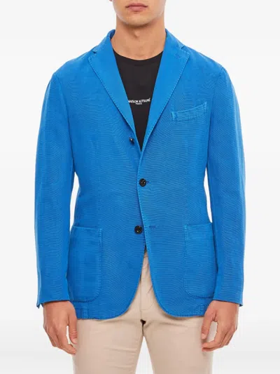 Boglioli Notched-lapel Single-breasted Blazer In Blue