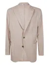 Boglioli Tailored Jacket With Front Pockets And Back Vent In Neutral