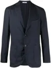 Boglioli Notched-lapels Cashmere-blend Blazer In Blue