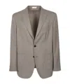 Boglioli Beige Hopsack Jacket In Gray