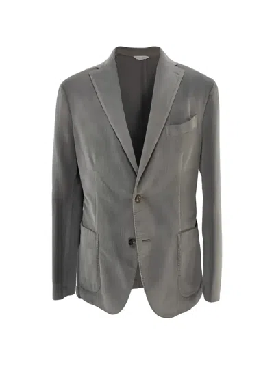 Boglioli Notch-lapel Blazer Jacket In Gray