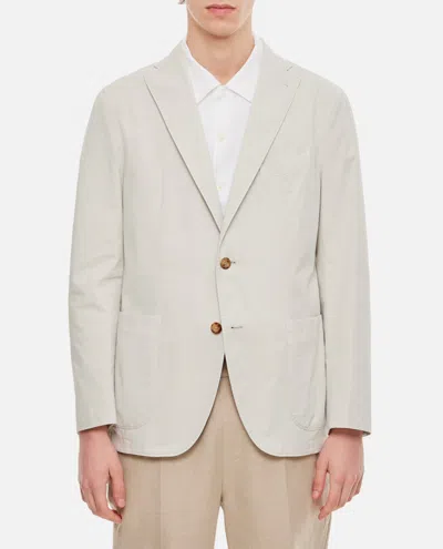 BOGLIOLI OFF WHITE SINGLE BREASTED BLAZER