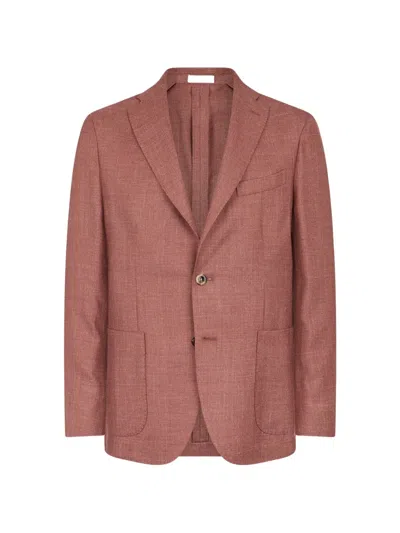 Boglioli Oxford K-jacket Unstructured Blazer In Pink