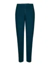 Boglioli Petrol Linen Chino Trousers In Blue