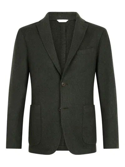 Boglioli Patch-pocket Buttoned Blazer In Green