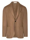 Boglioli Patch-pocket Single-breasted Blazer In Brown